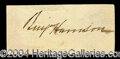 Autographs, Benjamin Harrison Nice Signature