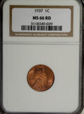 1937 1C MS66 Red NGC. NGC Census: (1476/892). PCGS Population (2571/365). Mintage: 309,179,328. Numismedia Wsl. Price fo...
