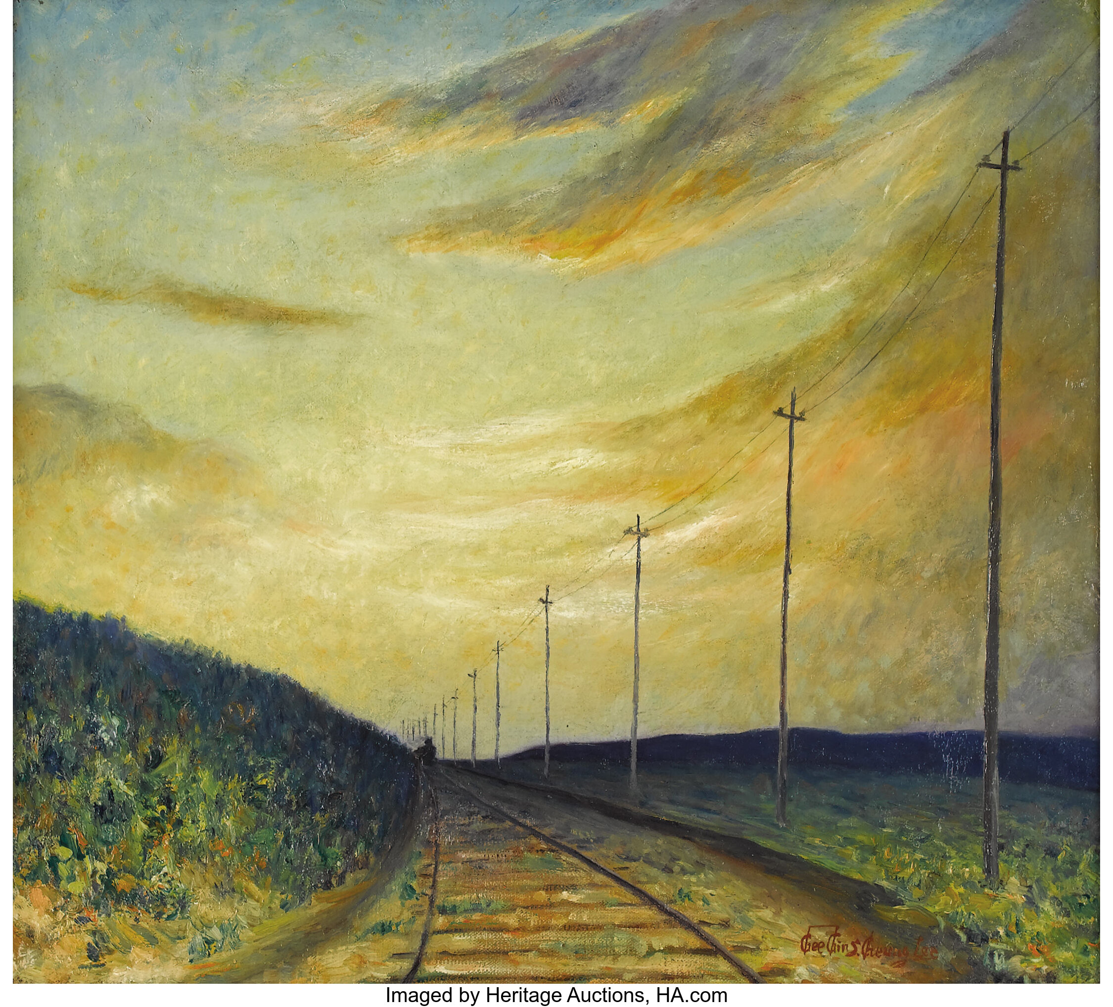CHEE CHIN S. CHEUNG LEE (Chinese-American 1896-1966). The Railroad. | Lot  #23123 | Heritage Auctions