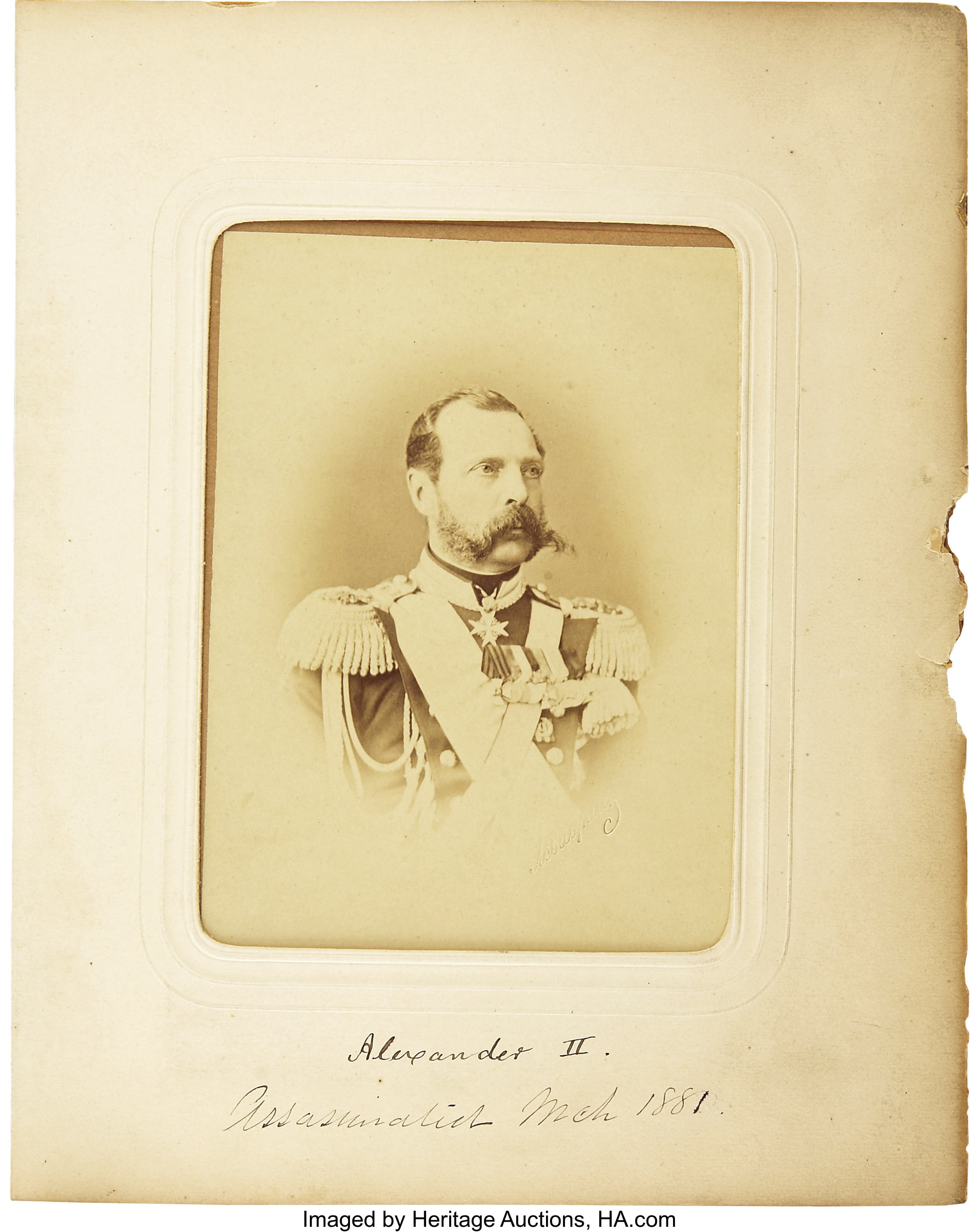 Reprint Cabinet Card NICHOLAS & ALEXANDRA Tsar Vintage Photograph A 