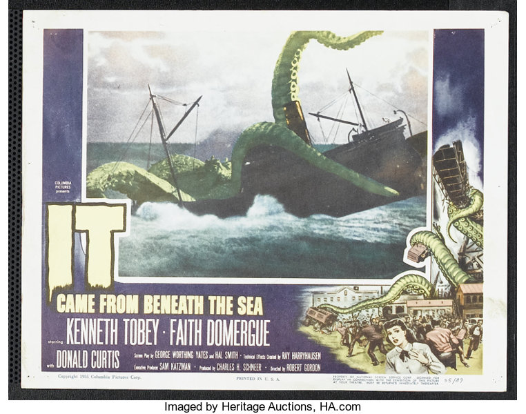 Movie Posters:Science Fiction, It Came From Beneath the Sea (Columbia, 1955). Lobby Card (11" X 14"). Science Fiction....