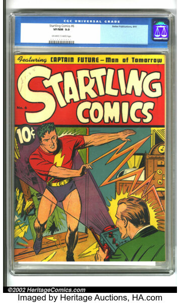Golden Age (1938-1955):Superhero, Startling Comics #6 (Better Publications, 1941). A terrific copy ofa title that is growing in popularity, these early St...