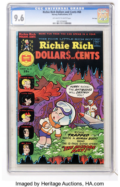 Bronze Age (1970-1979):Cartoon Character, Richie Rich Dollars and Cents #68 File Copy (Harvey, 1975) CGC NM+9.6 Off-white to white pages....