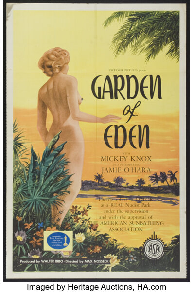 Garden Of Eden Excelsior 1954 One Sheet 27 X 41 Adult