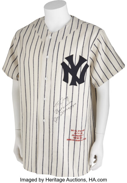1980's Joe DiMaggio Signed Jersey. Autographs Others