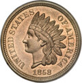 1858 P1C Indian Cent, Judd-208, Pollock-259, R.4, MS64 NGC....(PCGS# 11884)