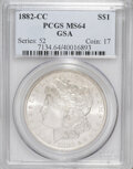 1882-CC $1 MS64 PCGS. GSA. PCGS Population (8614/5296). NGC Census: (3767/2768). Mintage: 1,133,000. Numismedia Wsl. Pr...