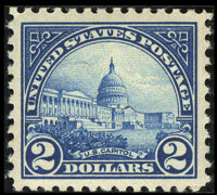 #572, 1923, $2 Deep Blue, SUP 98J; PSE. (Original Gum - Never Hinged)