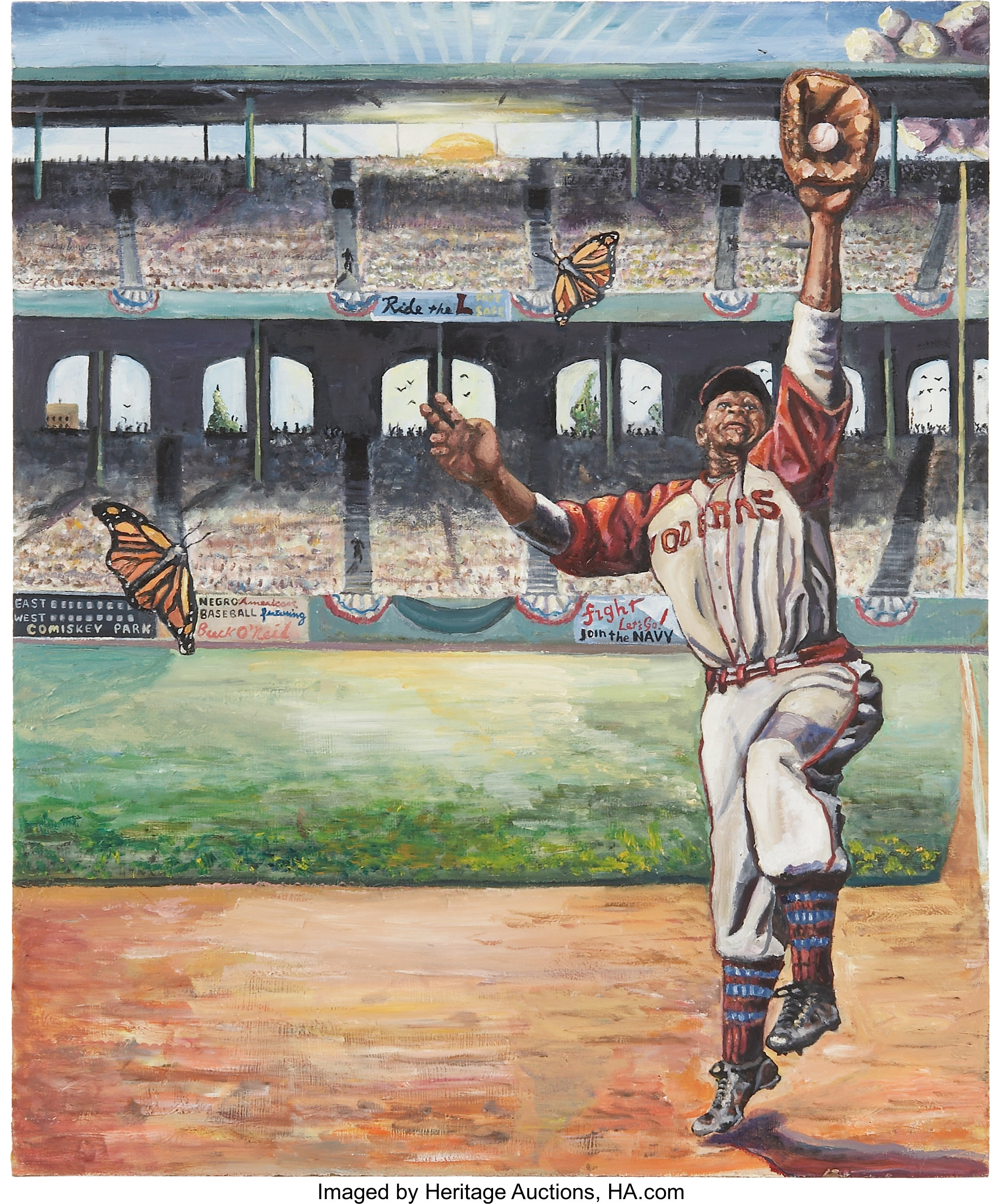 Buck O'Neil Painting. Baseball Collectibles Others