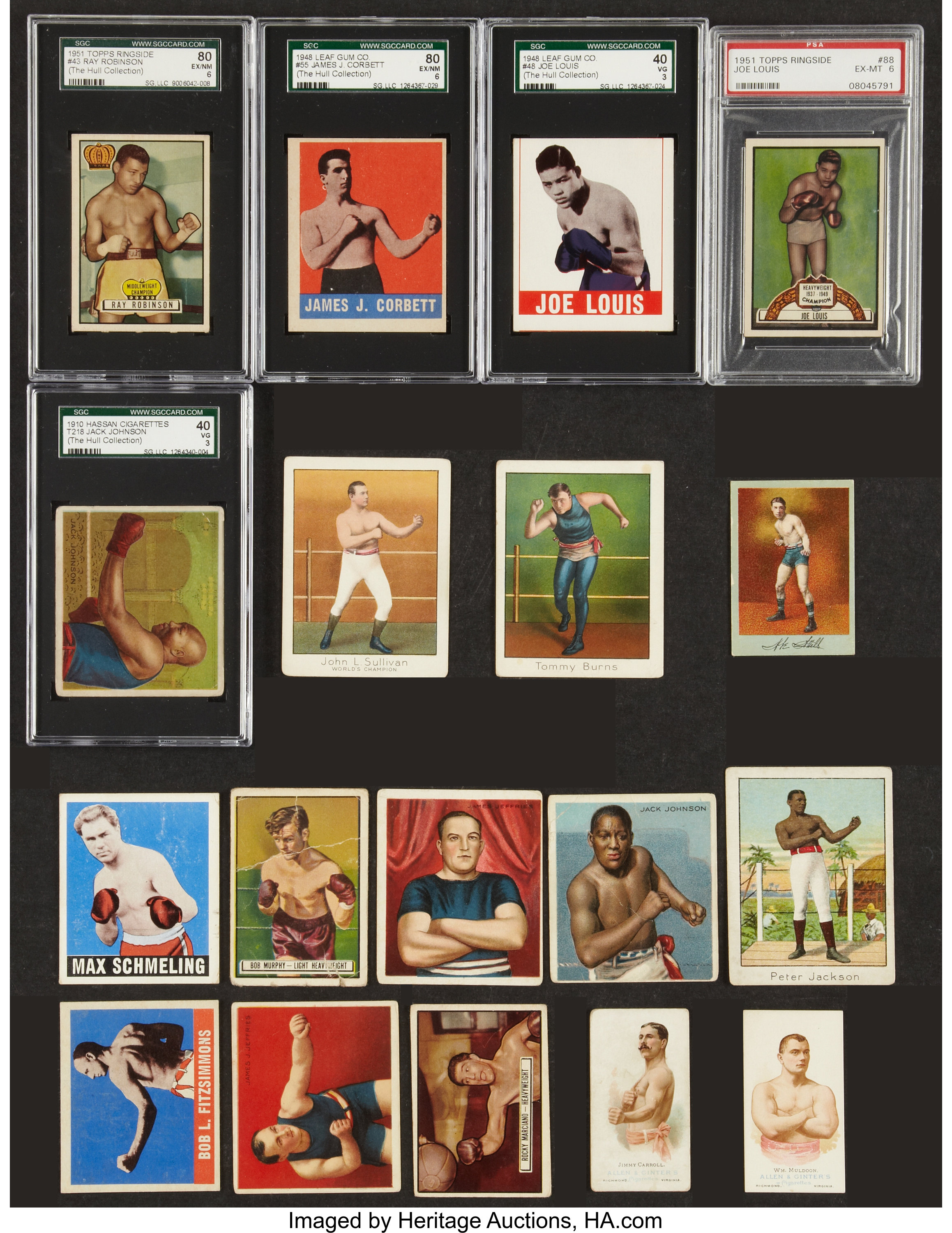 1880's-1950's Vintage Boxing Complete, Near and Partial Sets (11) -, Lot  #81491