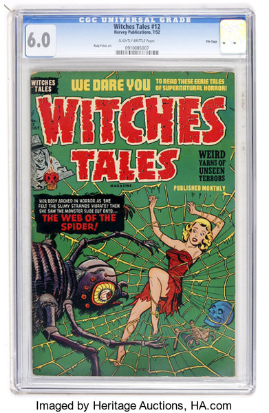 Golden Age (1938-1955):Horror, Witches Tales #12 File Copy (Harvey, 1952) CGC FN 6.0 Slightly brittle pages....