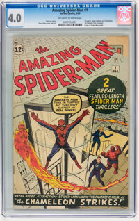 The Amazing Spider-Man #1 (Marvel, 1963) CGC VG 4.0 Off-white to white pages