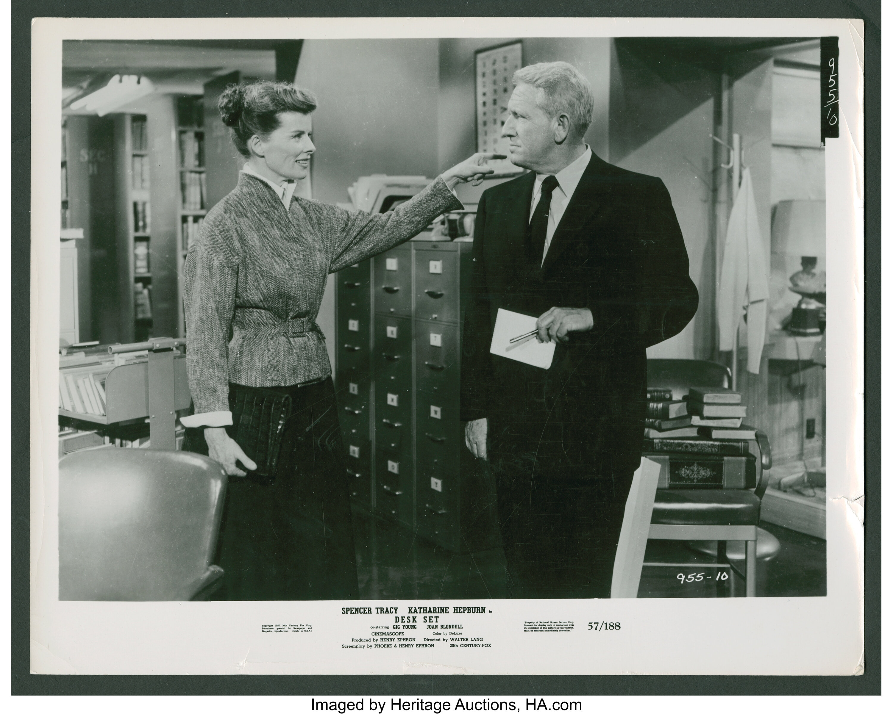 Spencer Tracy And Katharine Hepburn In Desk Set 20th Century