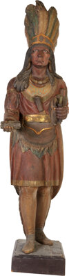 American Handcarved Cigar Store Indian