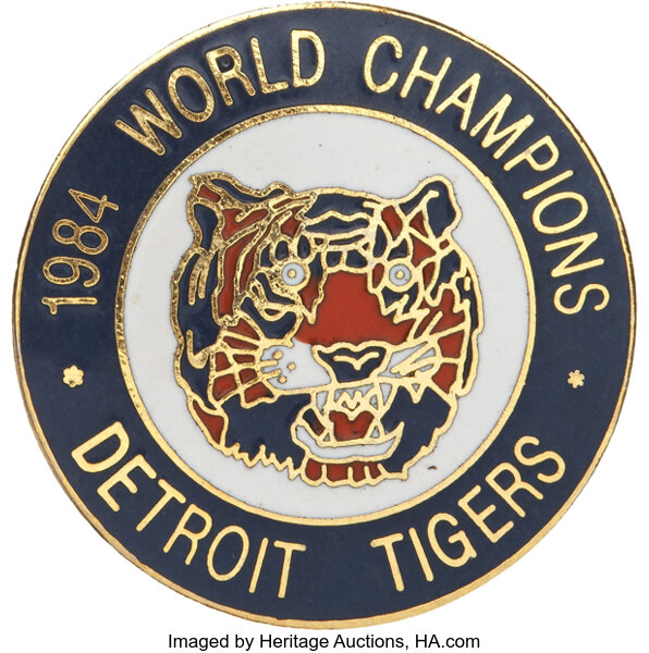 1984 Detroit Tigers "World Champions" Pinback Button.... Baseball ...