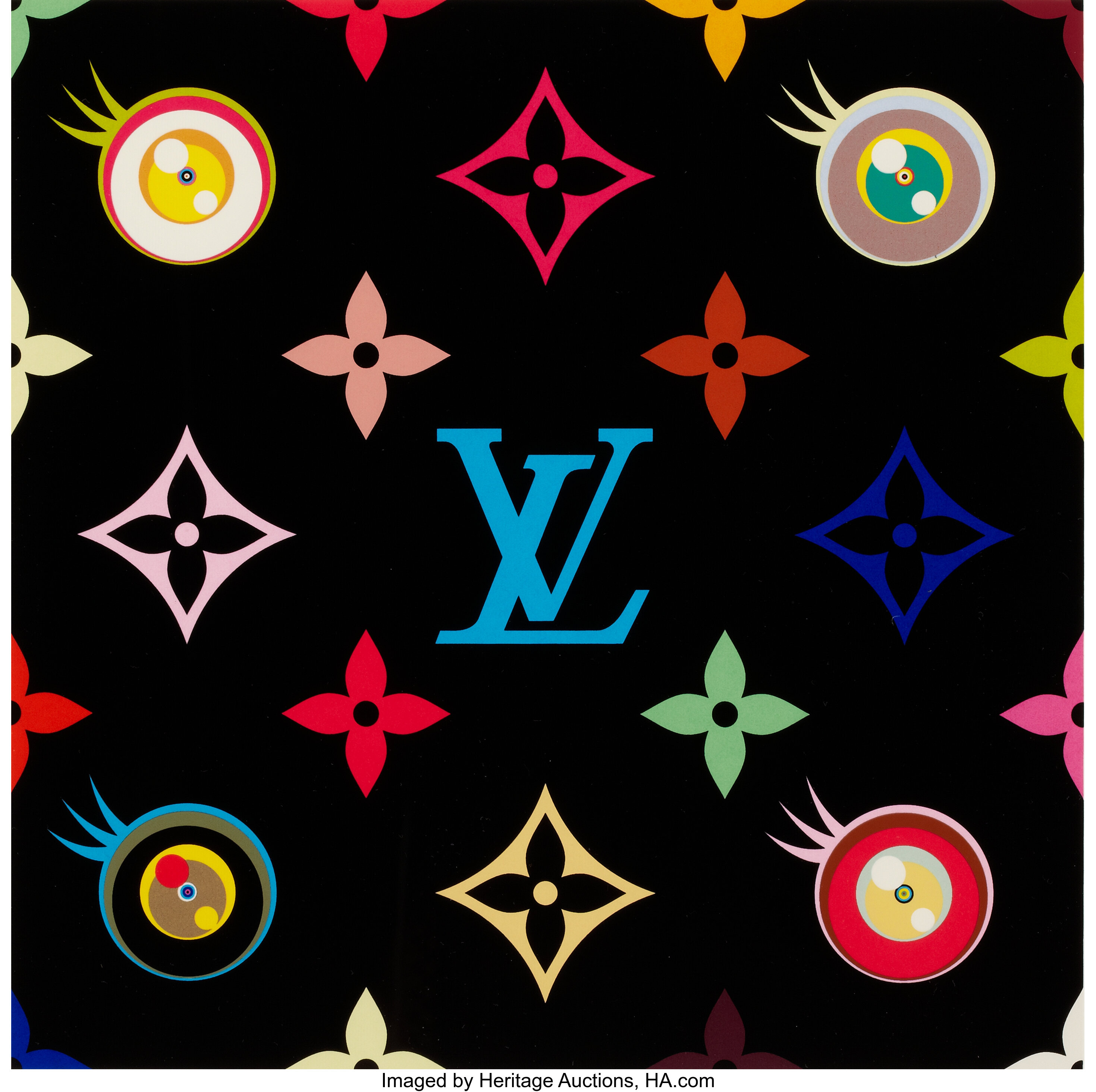 Takashi Murakami, Louis Vuitton  Eye Love Superflat (black) (2003