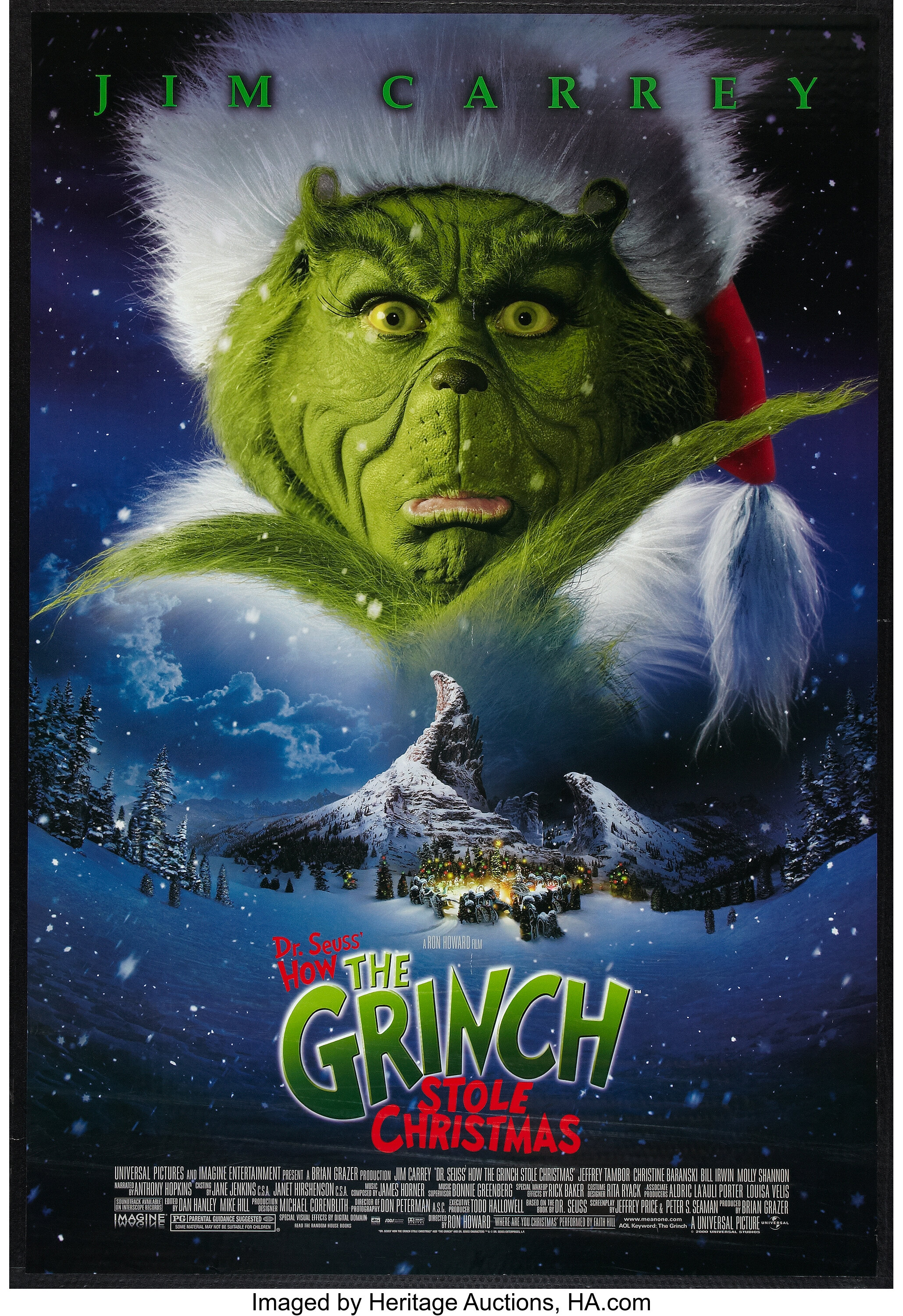 How the grinch stole christmas movie online for free 2000 How The Grinch Stole Christmas Lot Universal 2000 One Sheets Lot 52189 Heritage Auctions