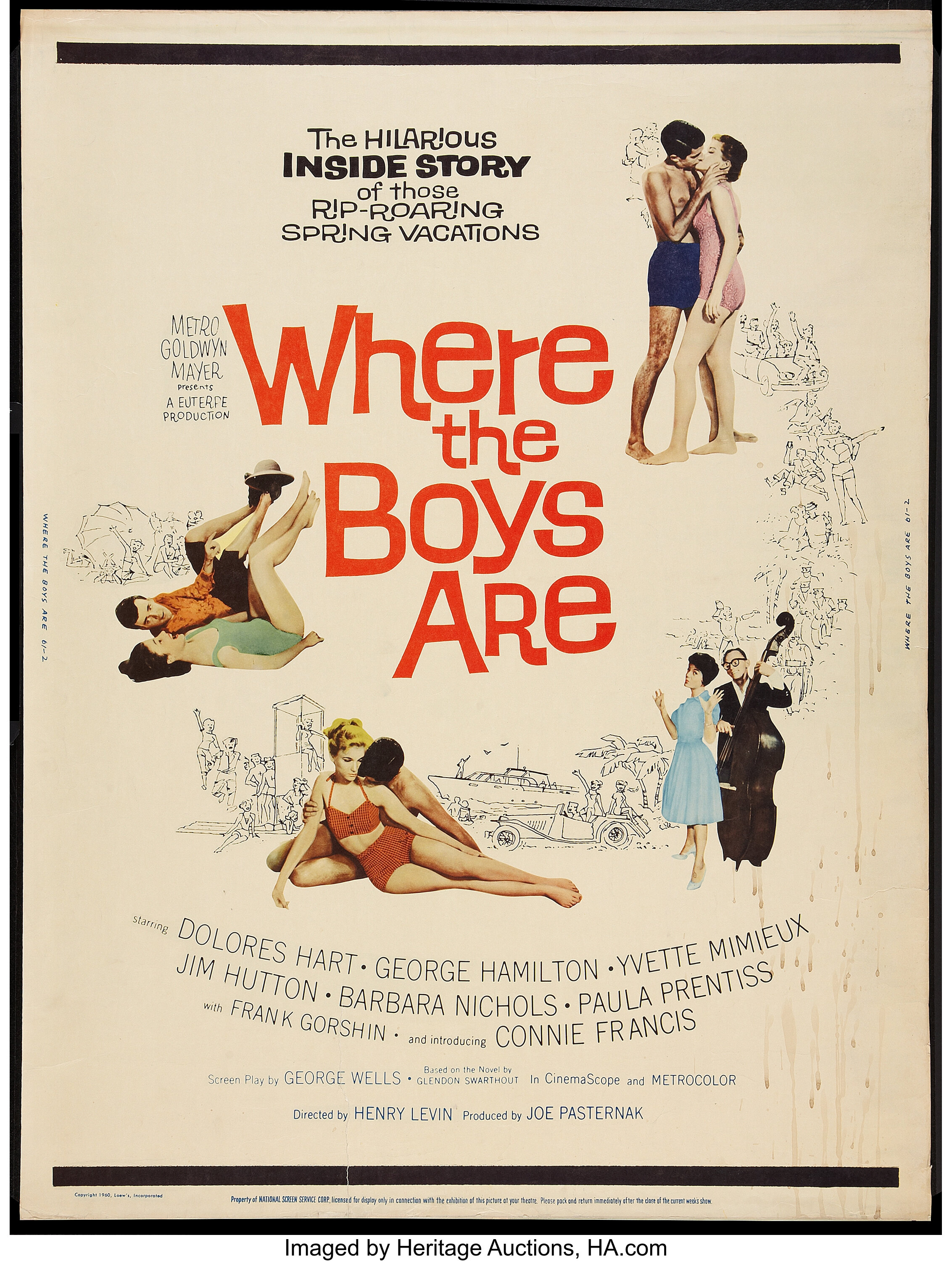 Where The Boys Are (MGM, 1961). Poster (30" X 40"). Comedy.. ... | Lot  #5475 | Heritage Auctions