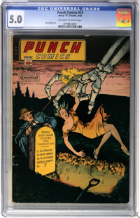 Punch Comics #13 (Chesler, 1945) CGC VG/FN 5.0 Off-white to white pages