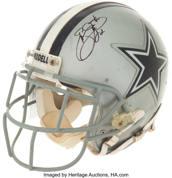 1996 Emmitt Smith Game Worn Signed Dallas Cowboys Helmet Lot Heritage Auctions