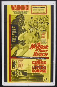 The Horror of Party Beach/The Curse of the Living Corpse Combo (20th Century Fox, 1964). One Sheet (27" X 41")...