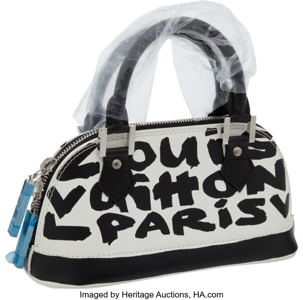 Louis Vuitton Rare 2001 Stephen Sprouse Black & White Graffiti Alma, Lot  #56031