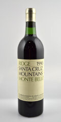 Domestic Cabernet Sauvignon/Meritage, Ridge Cabernet Sauvignon. Monte Bello. 1990 Bottle (6). 1997 Bottle
(6). ... (Total: 12 Btls. )