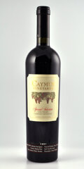 Domestic Cabernet Sauvignon/Meritage, Caymus Cabernet Sauvignon 1991 . Special Selection. 1wsl. Bottle
(11). ... (Total: 11 Btls. )