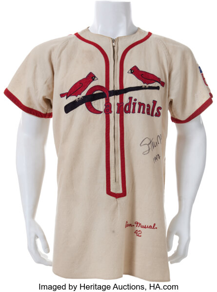 1942 Stan Musial Game Worn St. Louis Cardinals Rookie Uniform., Lot  #80078