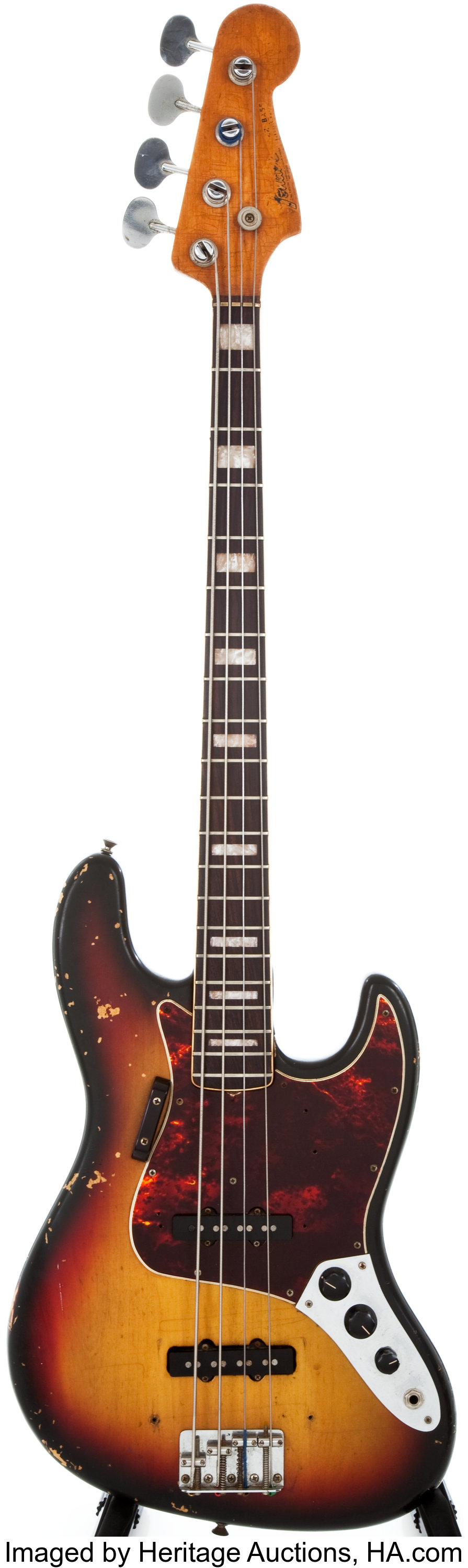 1968 1971 Fender Jazz Bass Sunburst Electric Bass Guitar Lot 54242 Heritage Auctions