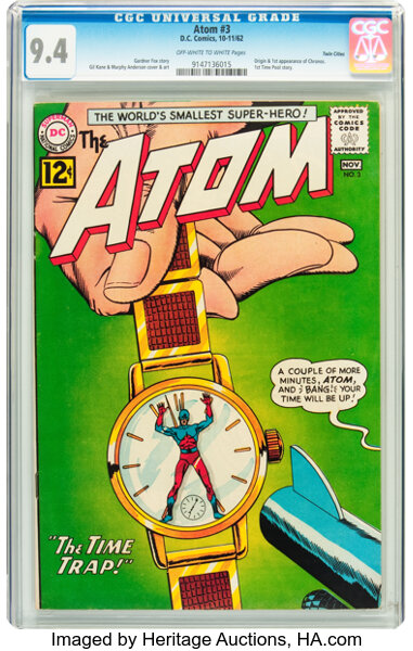 Silver Age (1956-1969):Superhero, The Atom #3 Twin Cities pedigree (DC, 1962) CGC NM 9.4 Off-white to white pages....