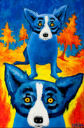 GEORGE RODRIGUE (American, b. 1944) Can't Get you off my Mind, 1992 Oil and acrylic on canvas 36
