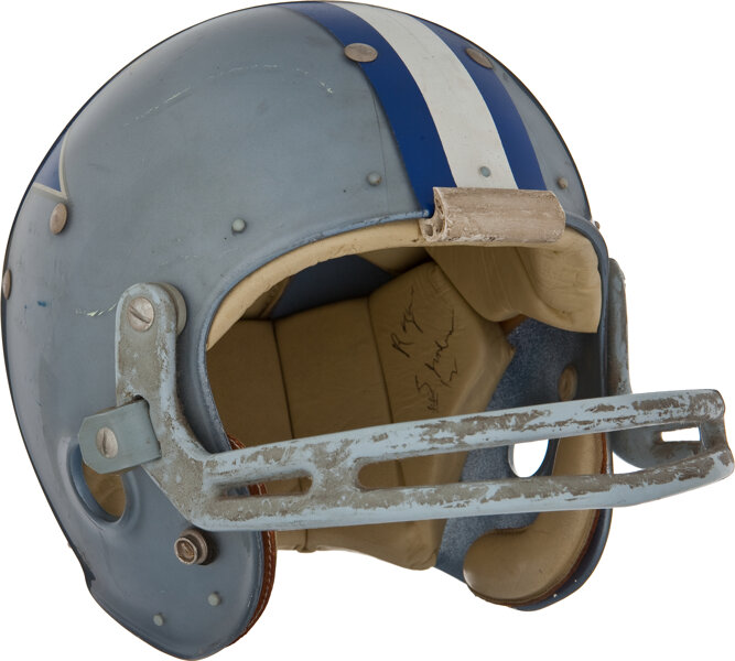 1965 66 Dallas Cowboys Game Worn Laminated Geodetic Helmet Rare Lot Heritage Auctions