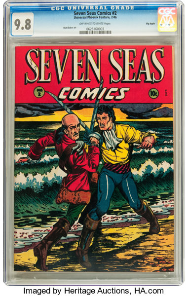 Golden Age (1938-1955):Adventure, Seven Seas Comics #2 Big Apple pedigree (Universal Phoenix Feature, 1946) CGC NM/MT 9.8 Off-white to white pages....