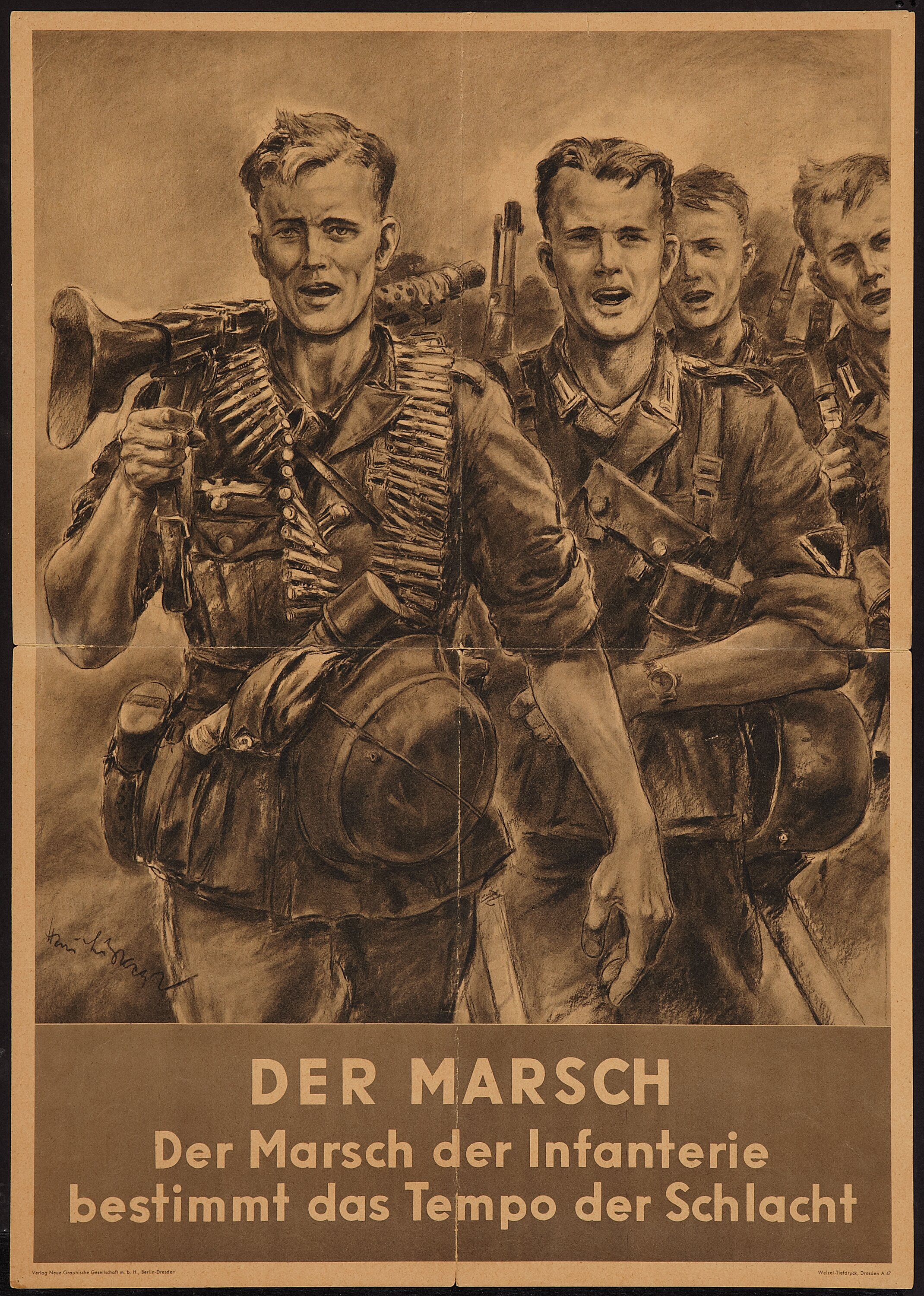 World War Ii German Propaganda Poster Verlag Neue Graphische