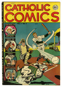 Catholic Comics V3#6 Davis Crippen ("D" Copy) pedigree (Catholic Publications, 1949) Condition: VF+. Baseball...