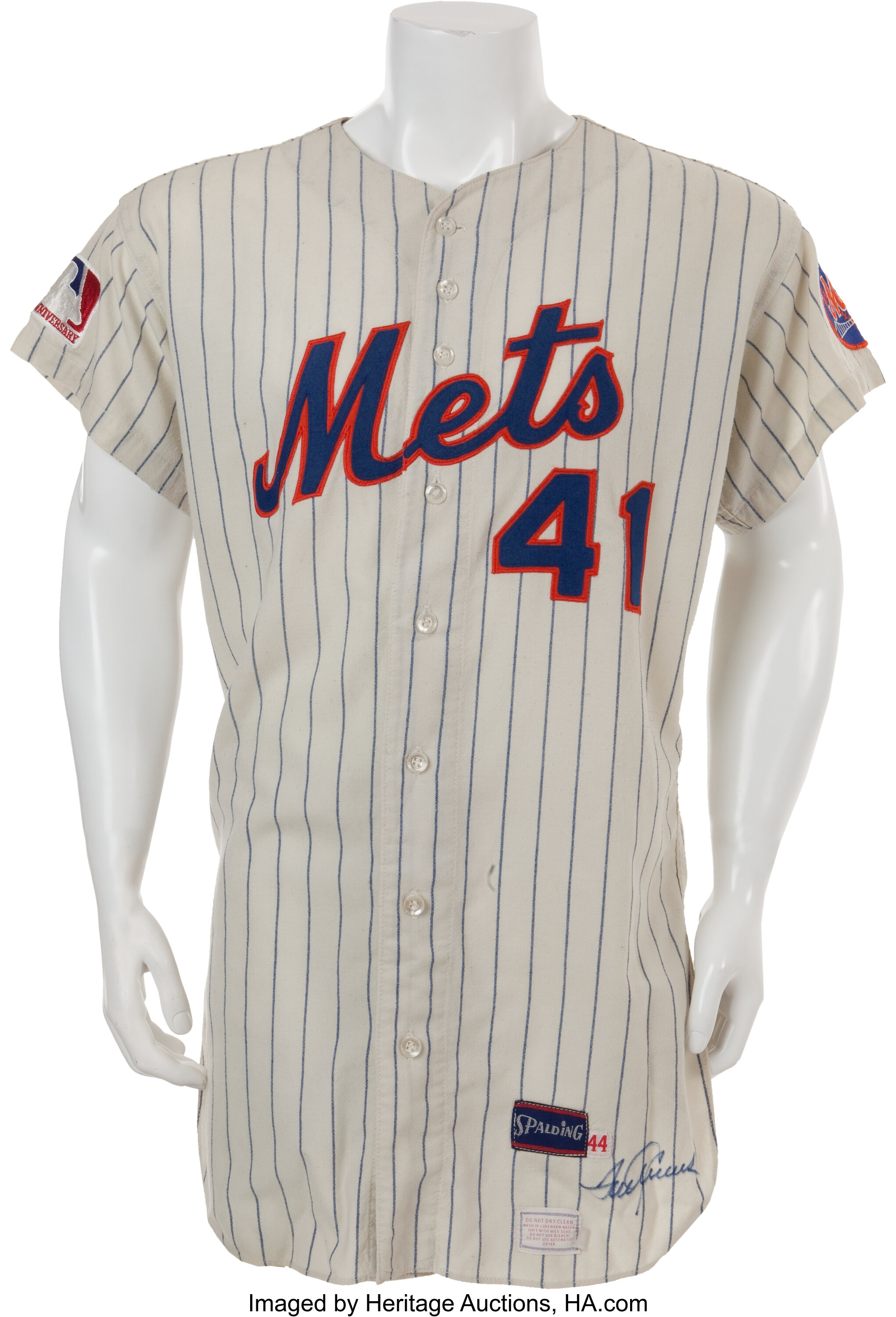 1969 Tom Seaver World Series Game Worn New York Mets Jersey., Lot  #81104