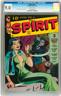 The Spirit #21 (Quality, 1950) CGC VF/NM 9.0 Off-white pages