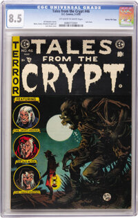 Tales From the Crypt #46 Gaines File pedigree 11/11 (EC, 1955) CGC VF+ 8.5 Off-white to white pages. Jack Davis' slobber...