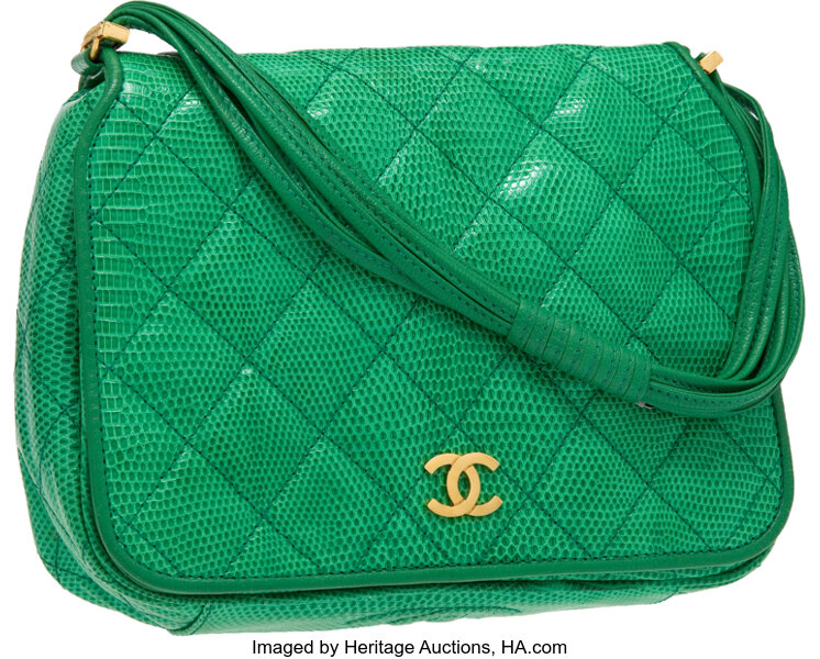 CHANEL, Bags, Vintage Chanel Lizard Quilted Camera Bag