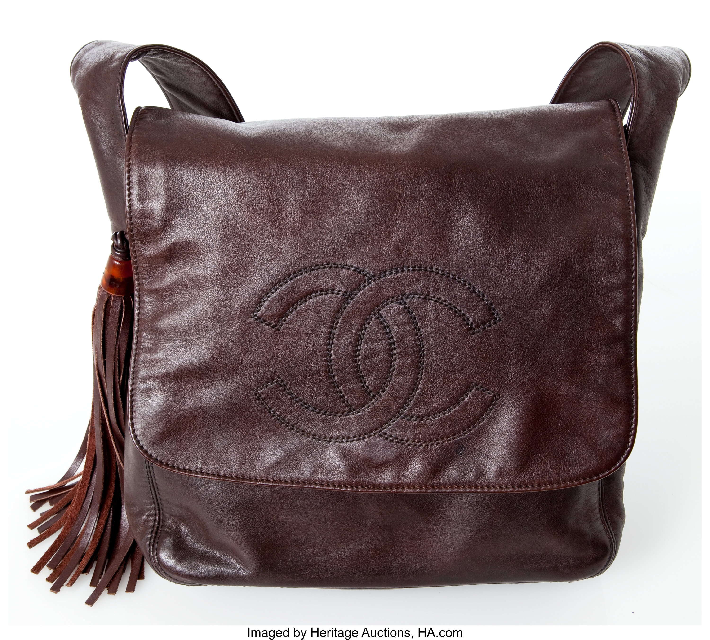 Heritage Vintage: Chanel Brown Lambskin Leather Shoulder Bag with