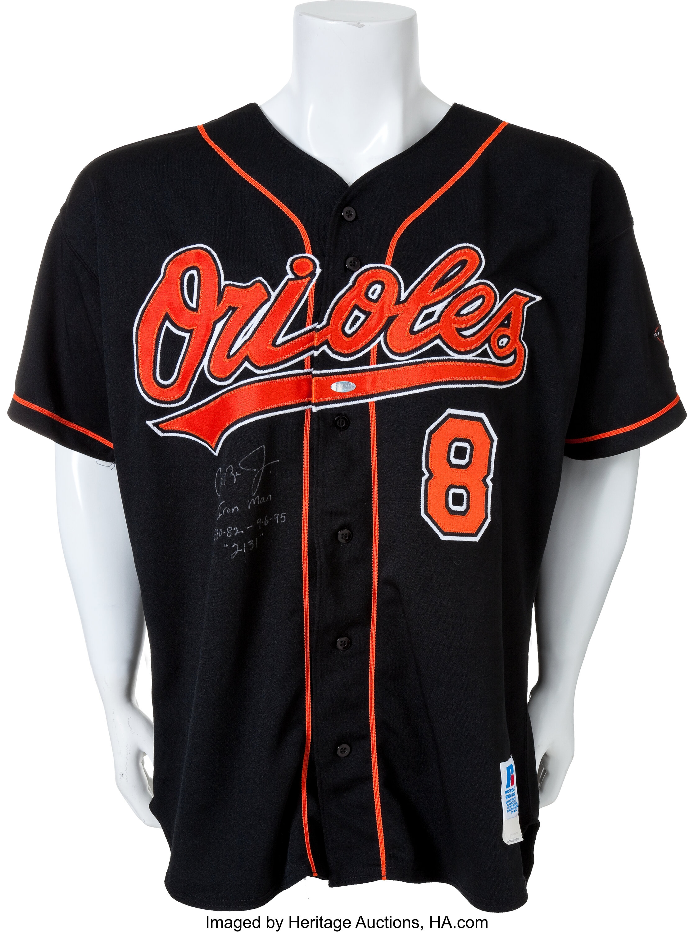 1995 Cal Ripken, Jr. Game Worn, Signed Baltimore Orioles Jersey