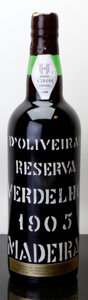 Port/Madeira/Misc Dessert, Madeira 1905 . Verdelho Reserva, d'Oliveiras . crc, bottled in
2003. Bottle (1). ... (Total: 1 Btl. )