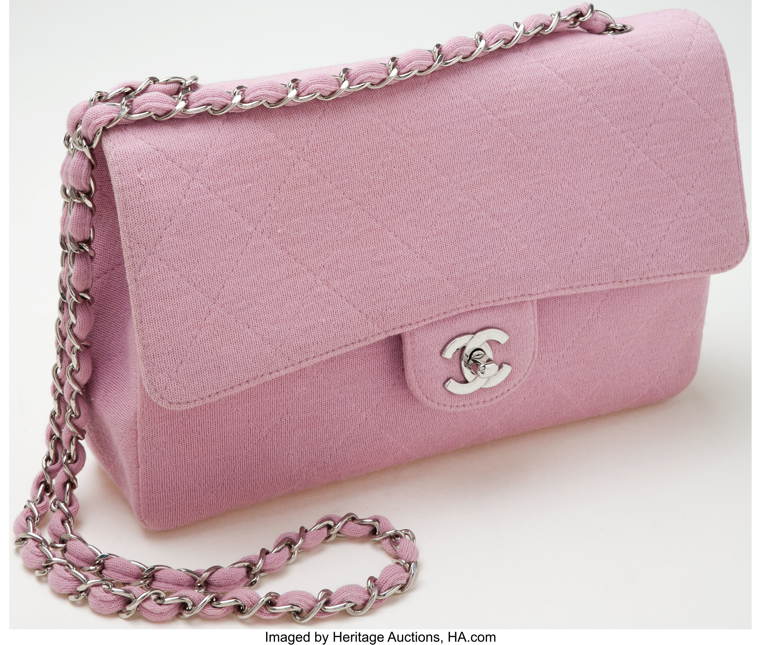 chanel pink bag vintage leather