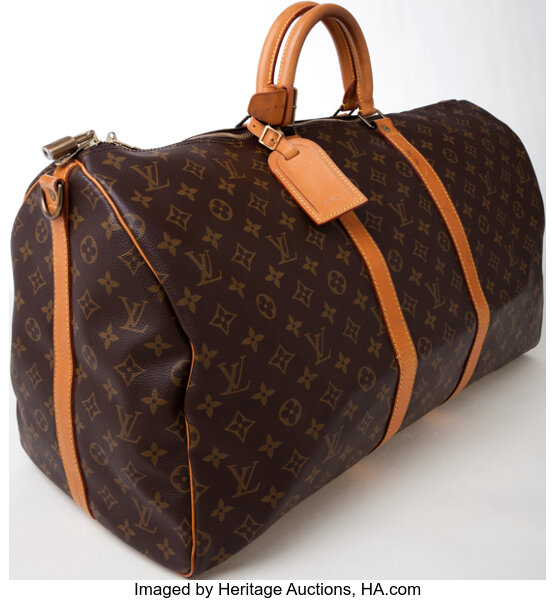 Customized LV Keepall 60 Travel bag in monogram canvas Luxury for