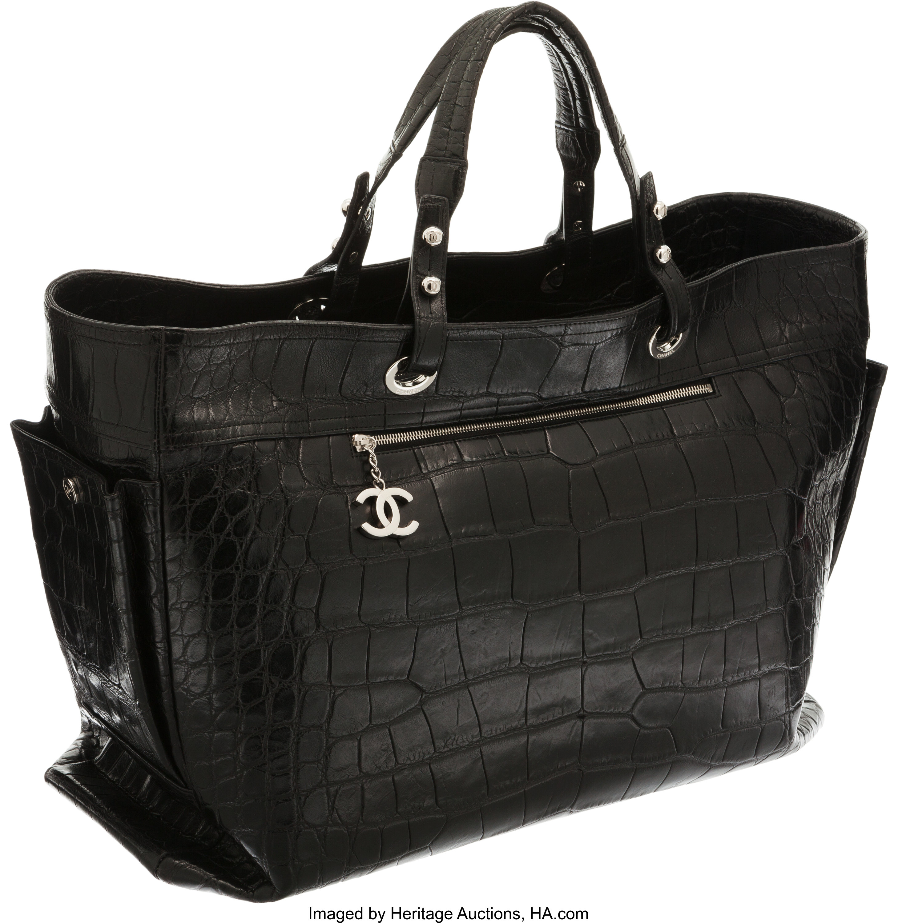 Chanel Limited Edition Matte Black Crocodile Paris-Biarritz | Lot #56234 |  Heritage Auctions