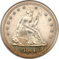 1864 25C Quarter Dollar, Judd-384, Pollock-452, Low R.7, PR64 NGC....(PCGS# 60555)