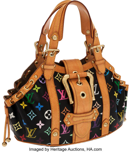 Louis Vuitton Black Monogram Multicolor Canvas Theda GM Bag