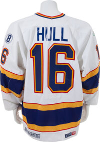 brett Hull blues jersey, 1997-98 Brett Hull St. Louis Blues Game Worn  Jersey - Team Letter: GAMEWORNAUCTIONS.NET