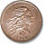 Large Cents Flowing Hair, Wreath Reverse - Back